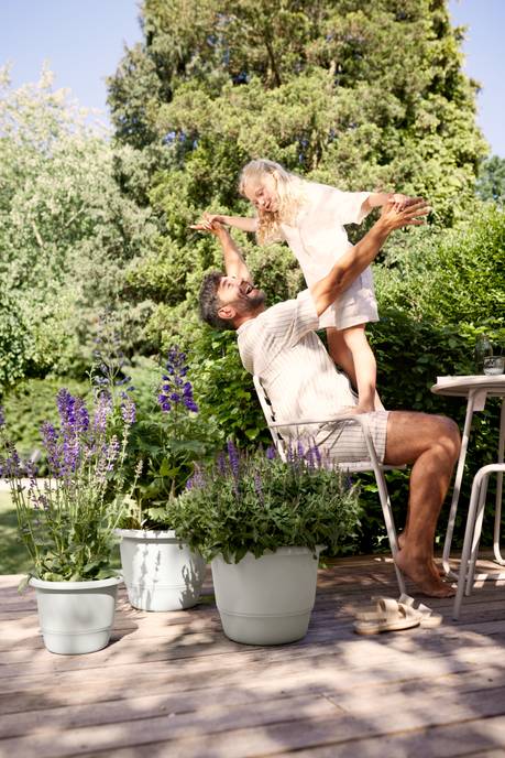 amiga rond 30cm blanc soie